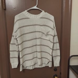 White and Brown Sweater